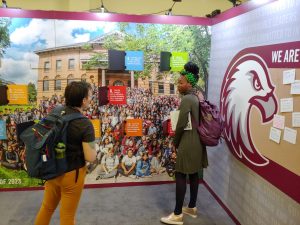 the Augsburg booth during the forum